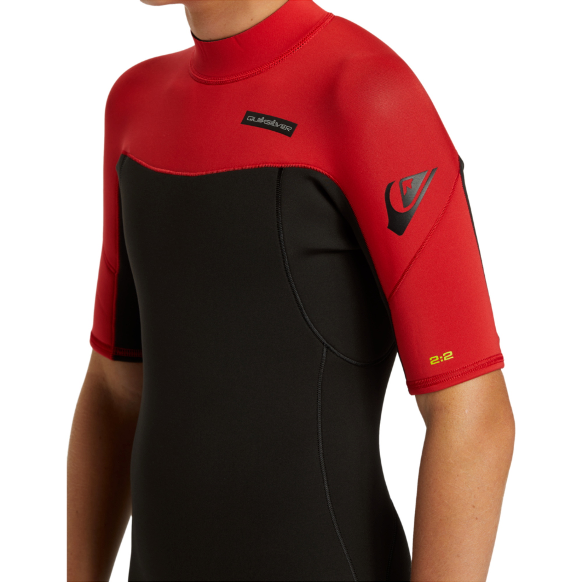 2026 Quiksilver Junior Everyday Sessions 2/2mm Back Zip Shorty Wetsuit EQBW503025 - High Risk Red